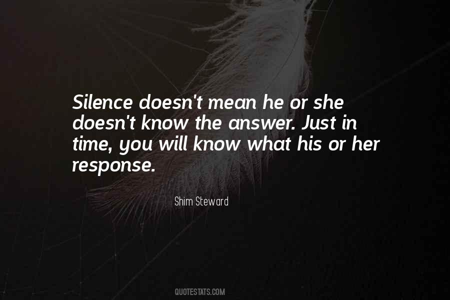Silence Best Answer Quotes #446829