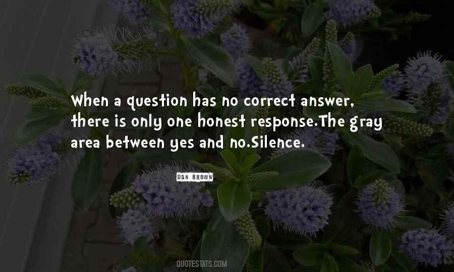 Silence Is The Best Answer Quotes #702589