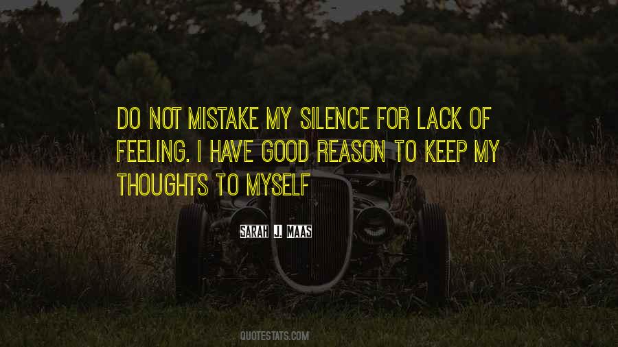 Silence Thoughts Quotes #1027364