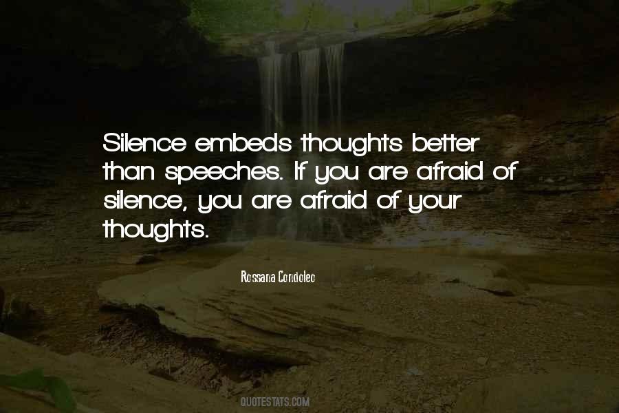 Silence Thoughts Quotes #1447293