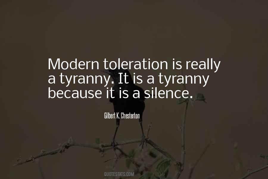 Silence Tyranny Quotes #494962