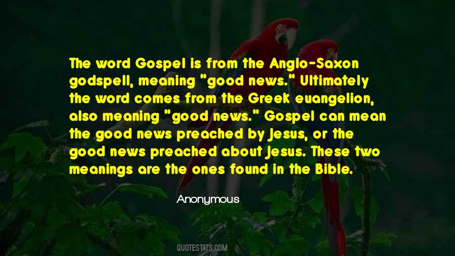 Quotes About Bible Gospel #1100090