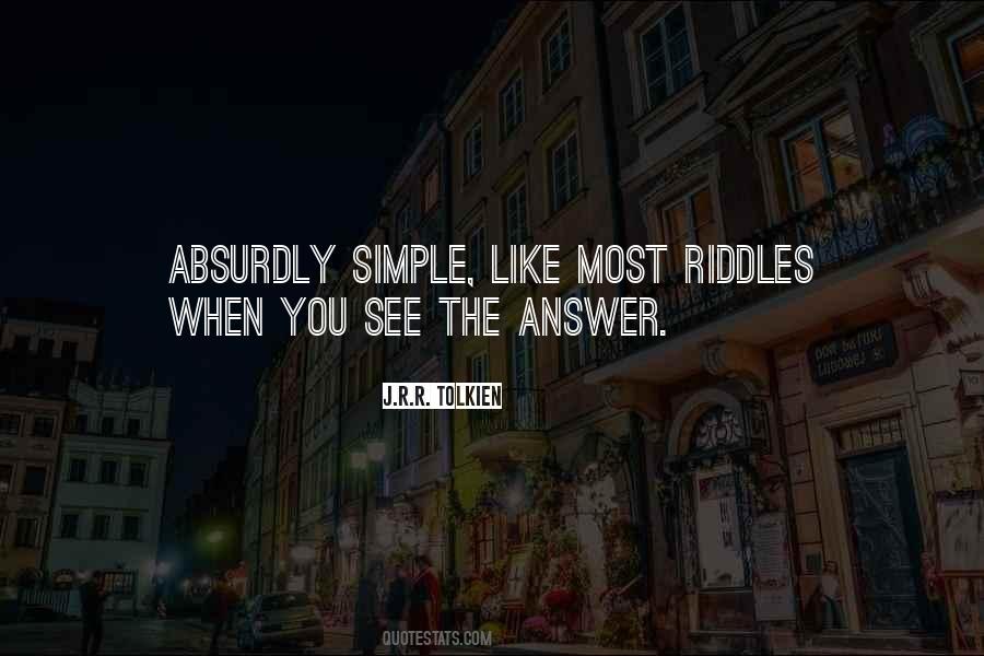 Simple Answer Quotes #811800