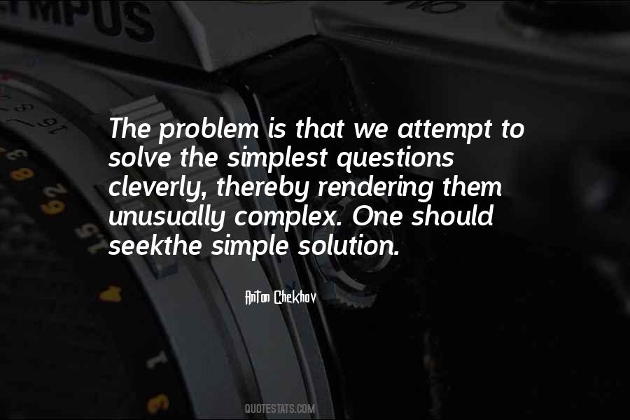 Simple Solution Quotes #113473