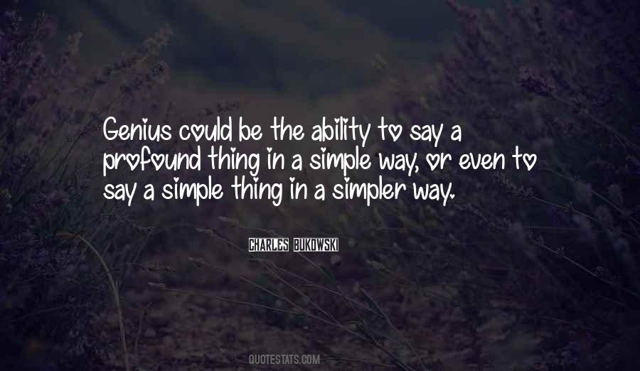 Simple Thing Quotes #302919