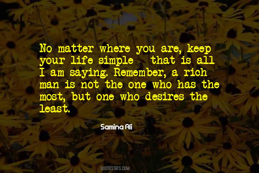 Simple Things That Matter Quotes #36181