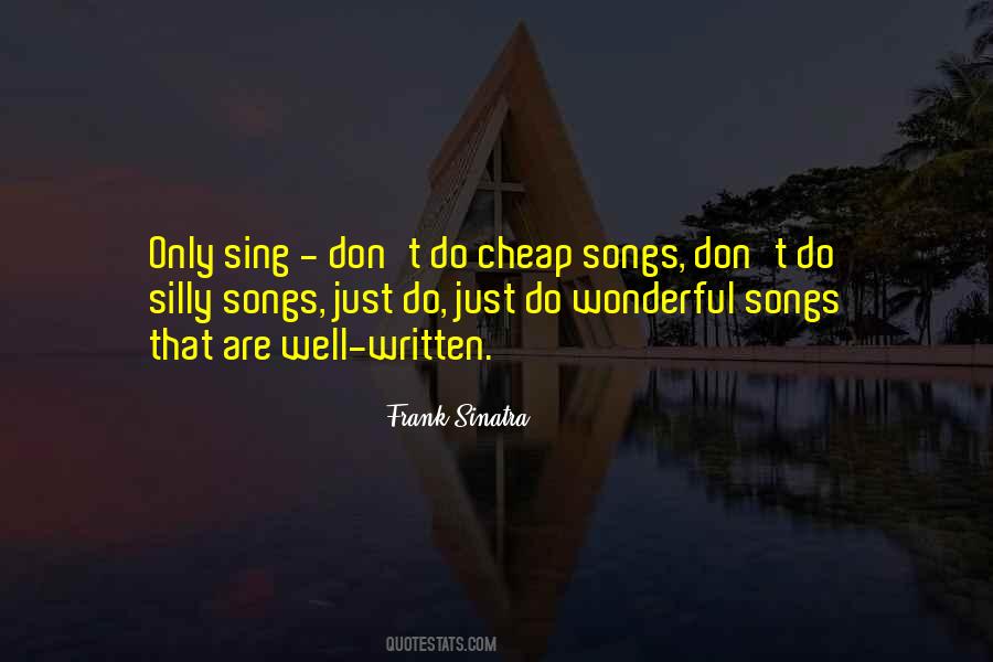 Sinatra Song Quotes #339596