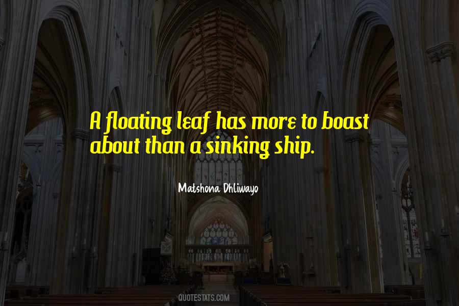 Sinking And Floating Quotes #238279