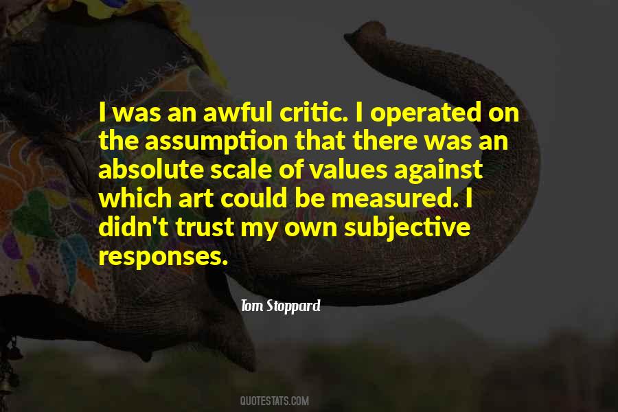 Quotes About Subjective Art #702667