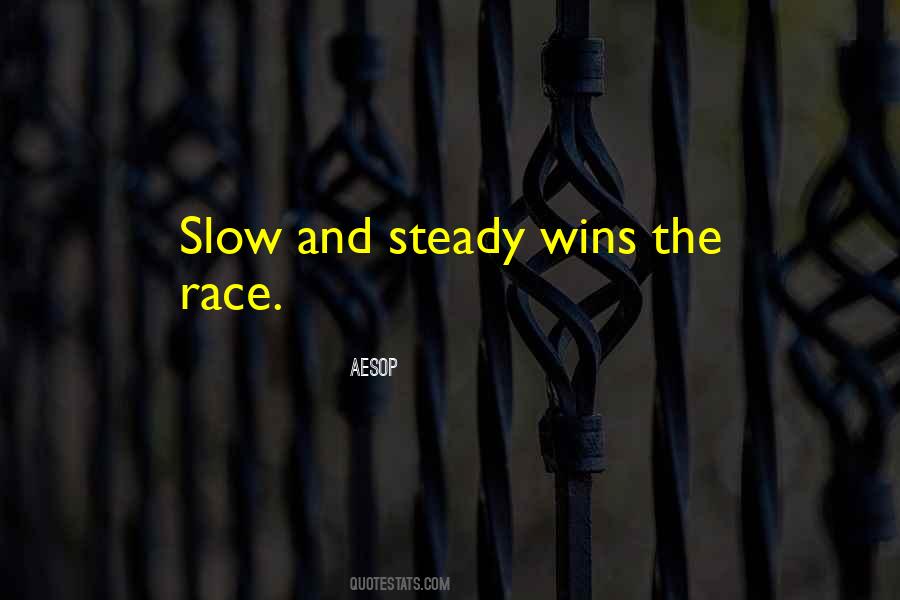 Slow But Steady Wins The Race Quotes #718