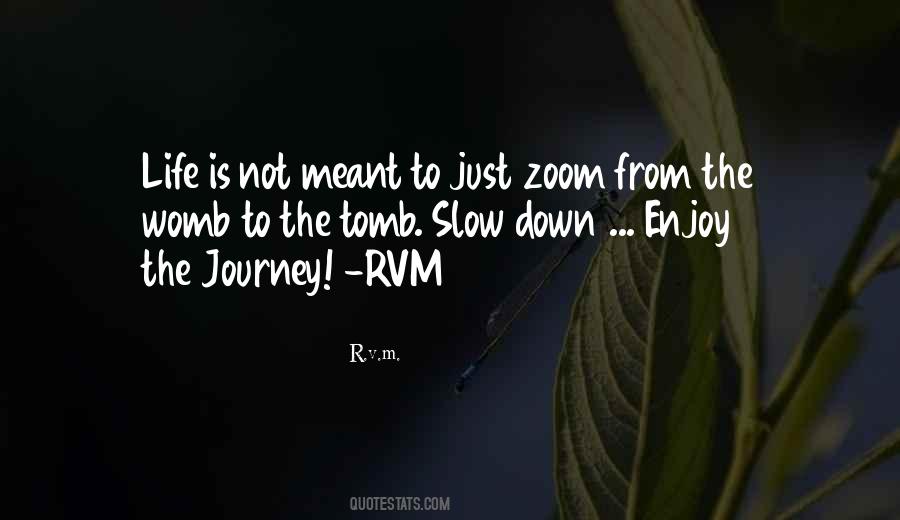 Slow Down And Enjoy The Journey Quotes #1658177