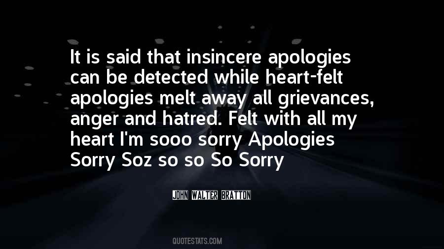 So So Sorry Quotes #1575355