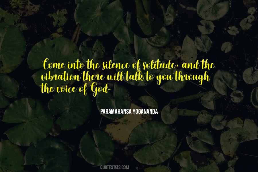 Solitude God Quotes #1190989