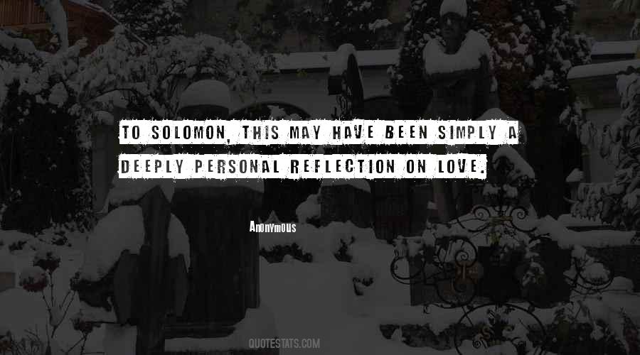 Solomon Love Quotes #1775856