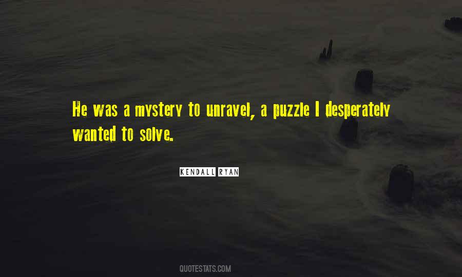 Solve Mystery Quotes #618249