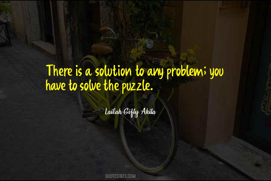 Solve Puzzle Quotes #1106582