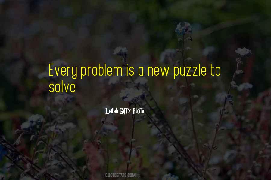 Solve Puzzle Quotes #11230