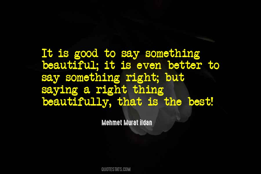 Something Beautiful To Say Quotes #891325