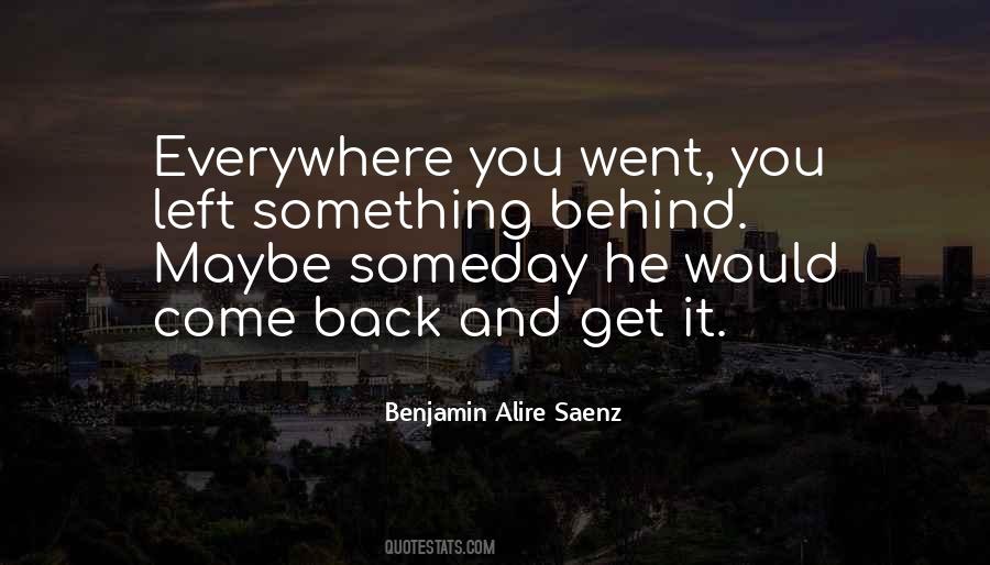 Something Left Behind Quotes #1505096