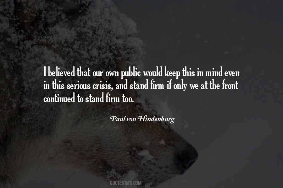 Quotes About Paul Von Hindenburg #1371592