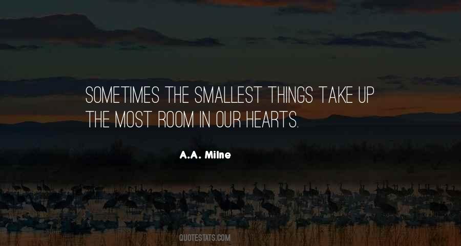 Sometimes The Smallest Things Quotes #1208430