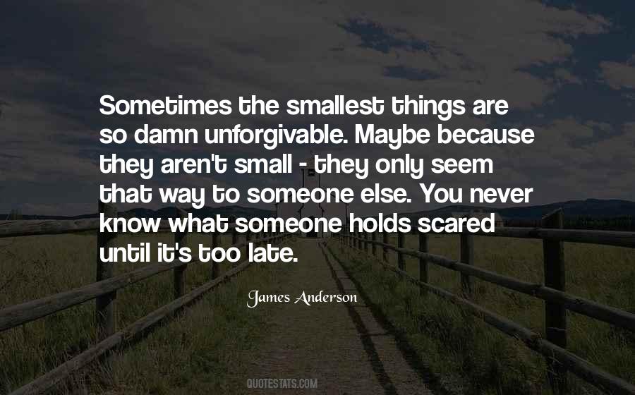 Sometimes The Smallest Things Quotes #1658270