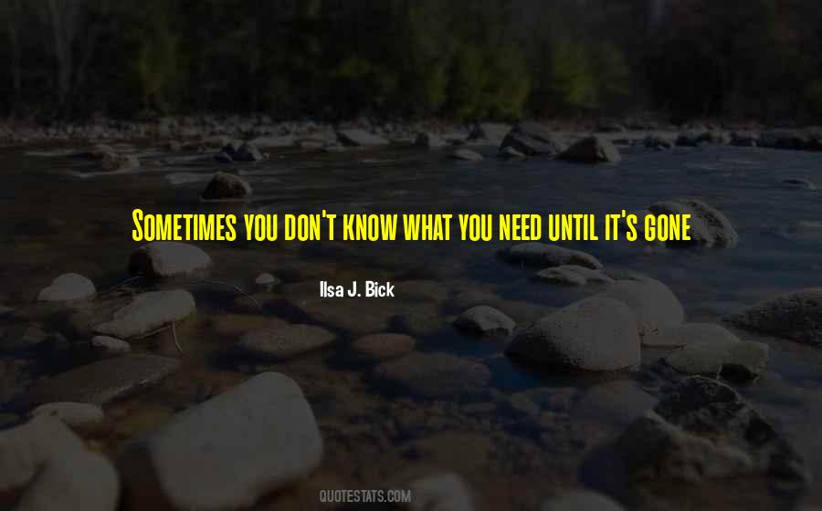 Sometimes What You Need Quotes #1423687