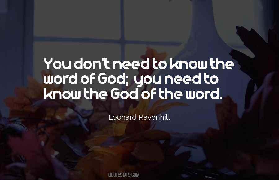 Quotes About Word Of God #1430665