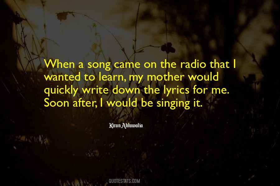 Song Singing Quotes #286705