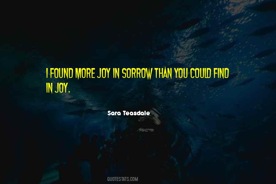 Sorrow Joy Quotes #108485