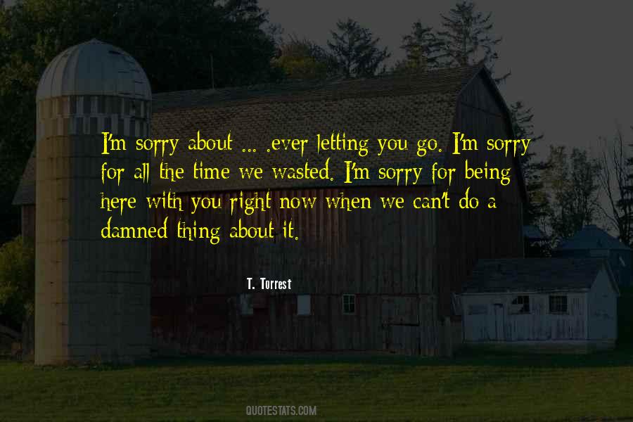 Sorry For Being Quotes #16054