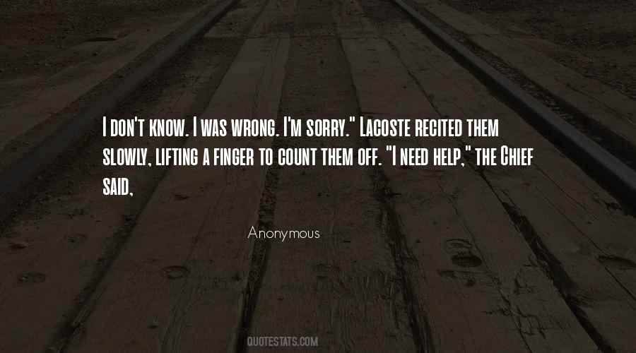 Sorry I Was Wrong Quotes #1620371