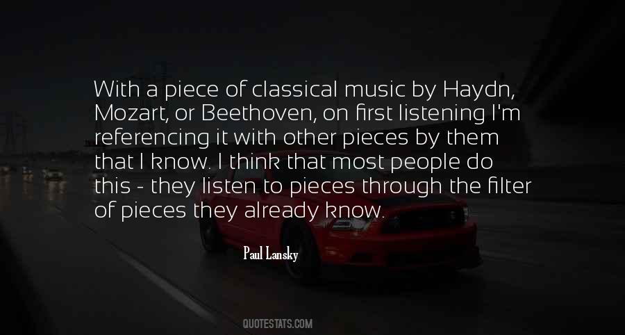 Quotes About Beethoven Mozart #1120040