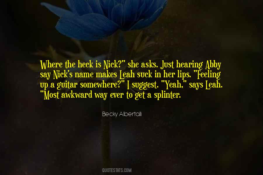 Quotes About Abby #1616842