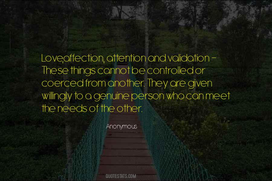 Quotes About Affection And Attention #71010