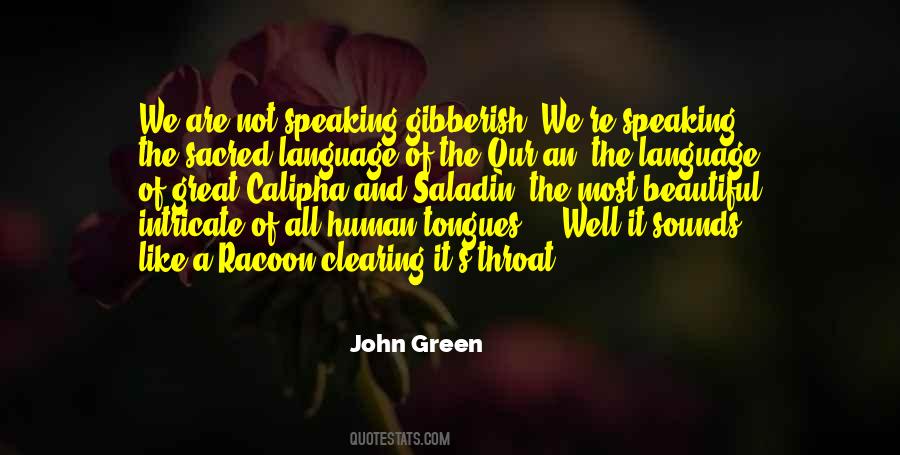 Speaking In Tongues Quotes #324702