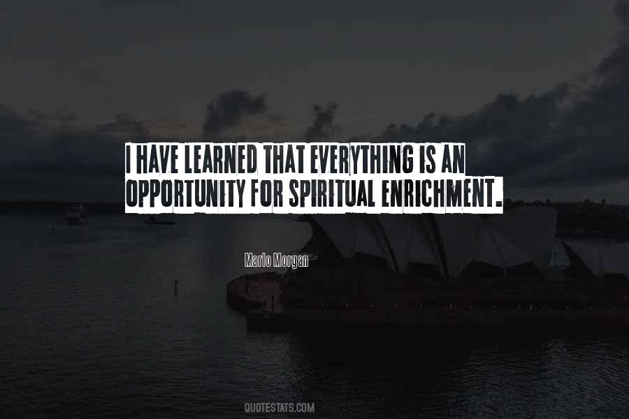 Spiritual Enrichment Quotes #1267666