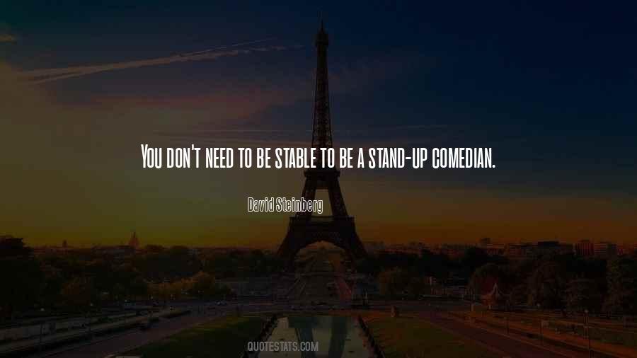 Stand Up Comedian Quotes #1616300