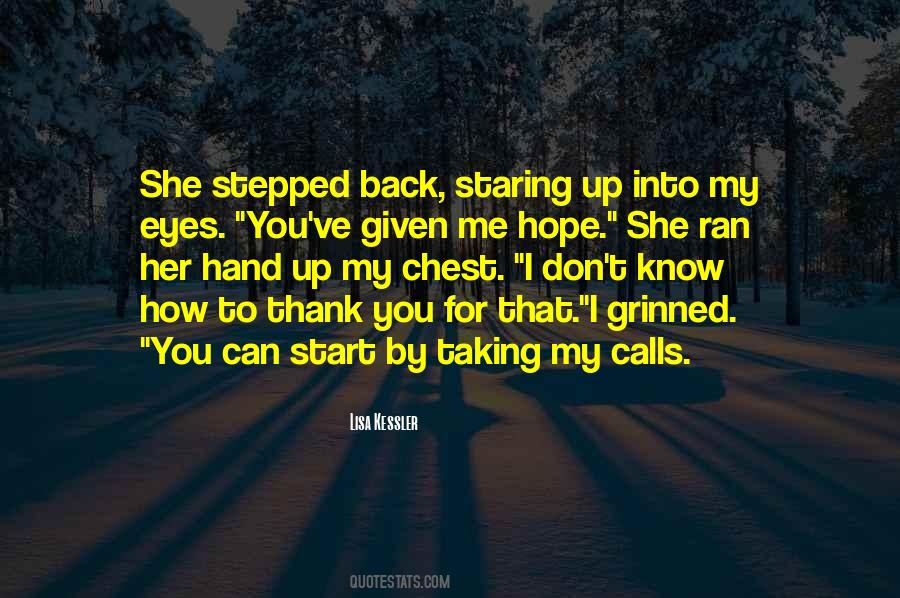 Staring Into His Eyes Quotes #6163