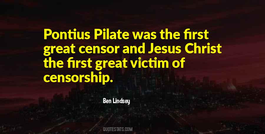 Quotes About Pontius Pilate #191312