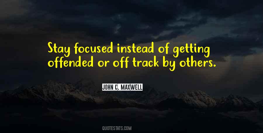 Stay On Track Quotes #1724675