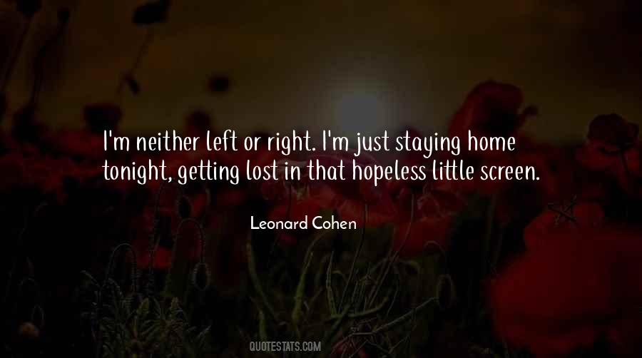 Staying In Tonight Quotes #238982