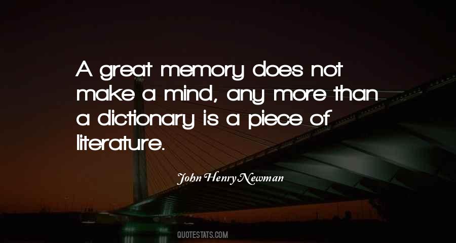 Quotes About Memory #1846378