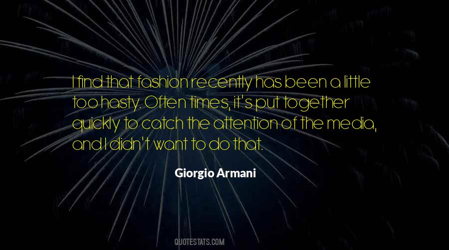 Quotes About Giorgio Armani #384108