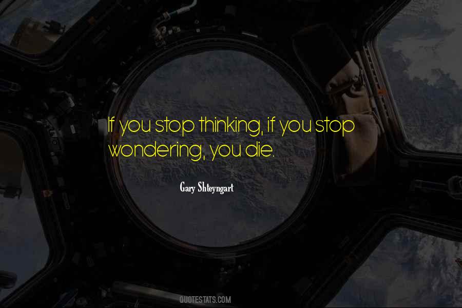 Stop Wondering Quotes #423154