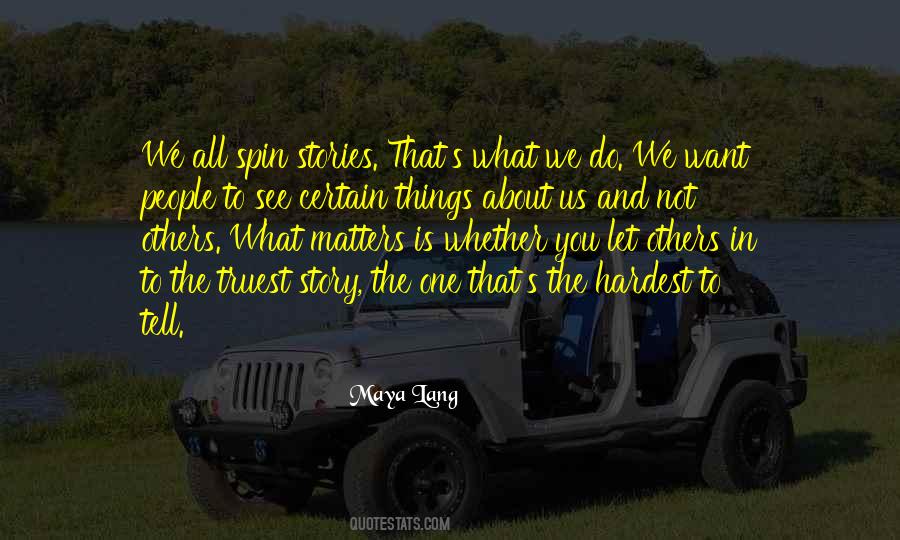 Story About Us Quotes #402487