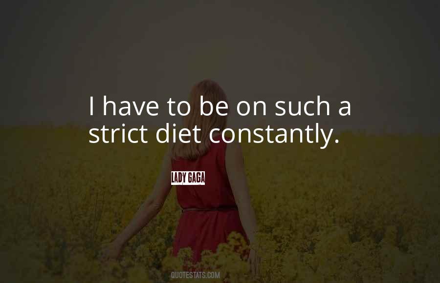 Strict Diet Quotes #605007