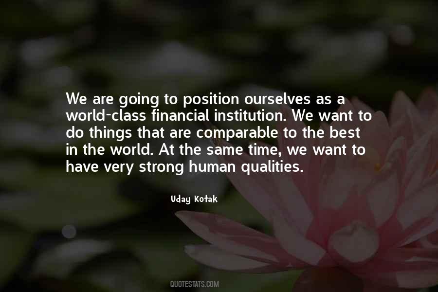 Strong Qualities Quotes #226675