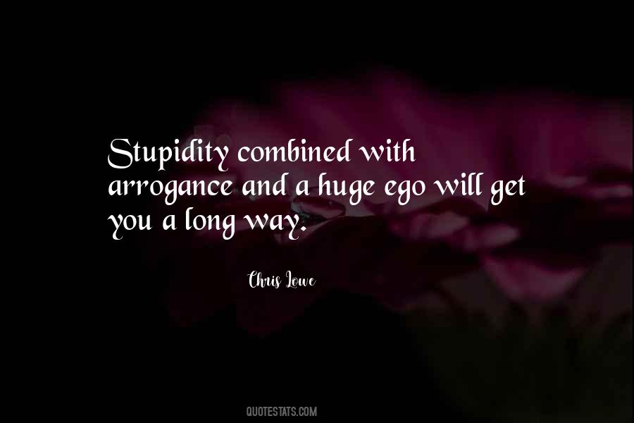 Stupidity And Arrogance Quotes #628141