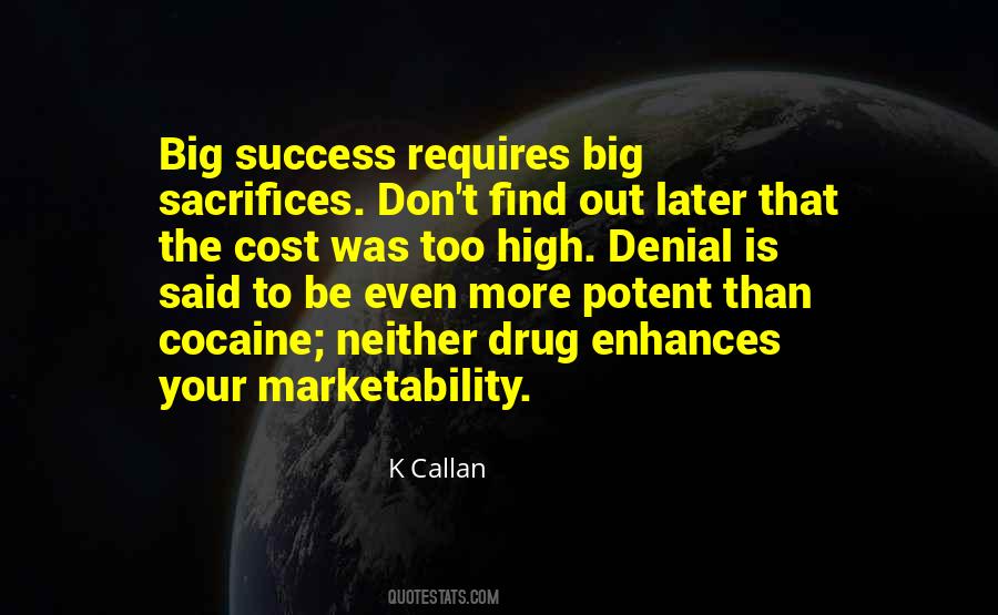 Success Comes Sacrifice Quotes #60329